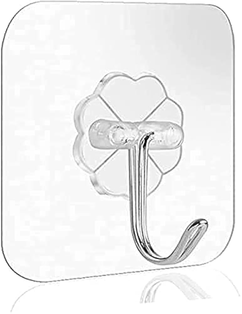 NFLEXFLOW Adhesive Wall Hooks - Pack of 10