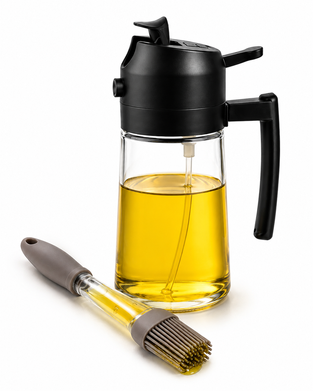 NFLEXFLOW Oil Dispenser Bottle with Free Basting Brush