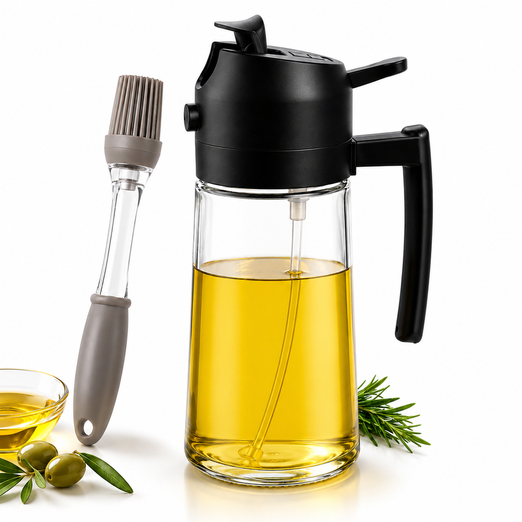 NFLEXFLOW Oil Dispenser Bottle with Free Basting Brush